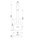 Medidas do ukulele soprano APC modelo S OVA ovangkol