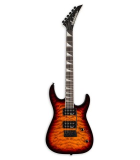 Guitarra elétrica Jackson modelo JS20 Dinky DKQ 2PT com acabamento na cor Tobacco Burst