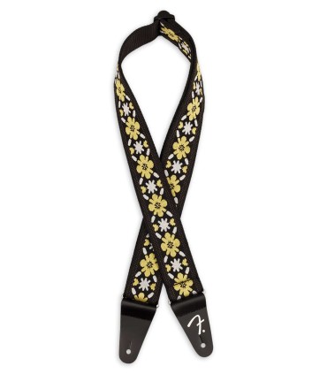 Fender Pasadena Woven Strap with Yellow Clover pattern