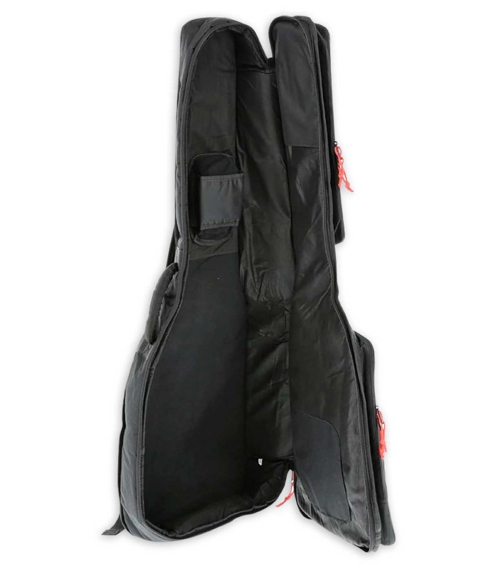 Interior do saco Gewa modelo PS223105 com apoio do braço para guitarra clássica