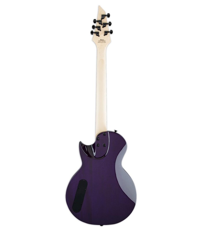 Costas da guitarra elétrica Jackson modelo JS22Q Monarkh SC Transparent Purple Burst (Roxo) com braço em maple