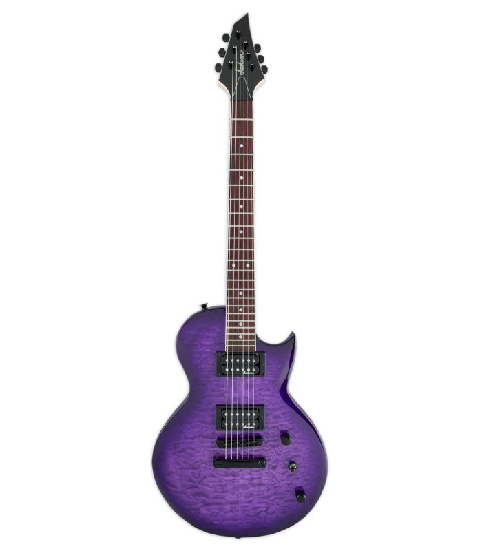 Guitarra elétrica Jackson modelo JS22Q Monarkh SC com acabamento Transparent Purple Burst (Roxo)