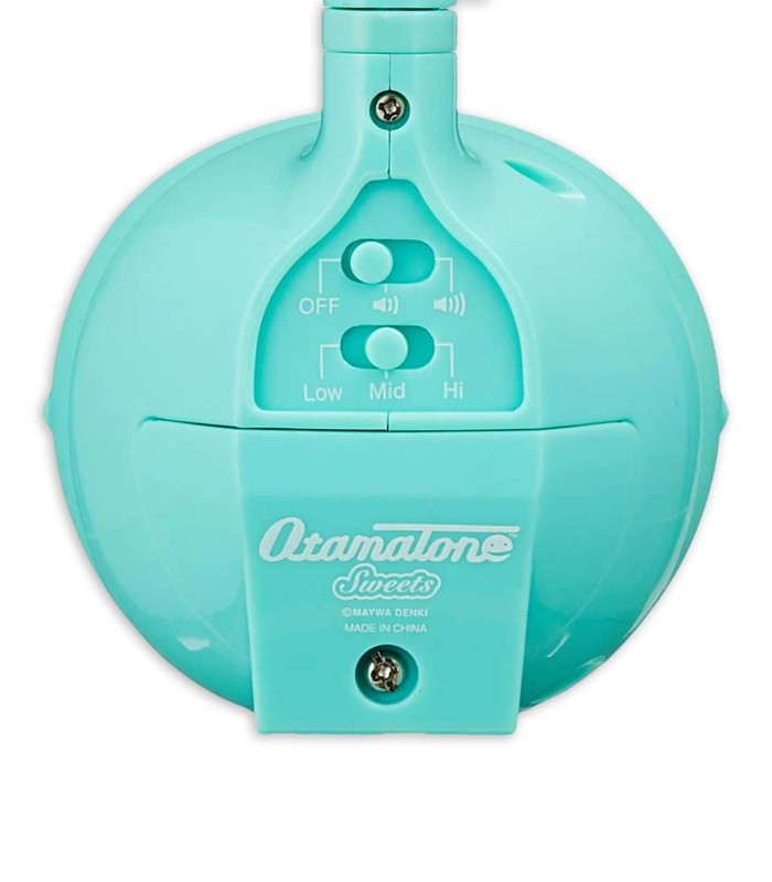 Costas e controlos do Otamatone modelo Original Menta