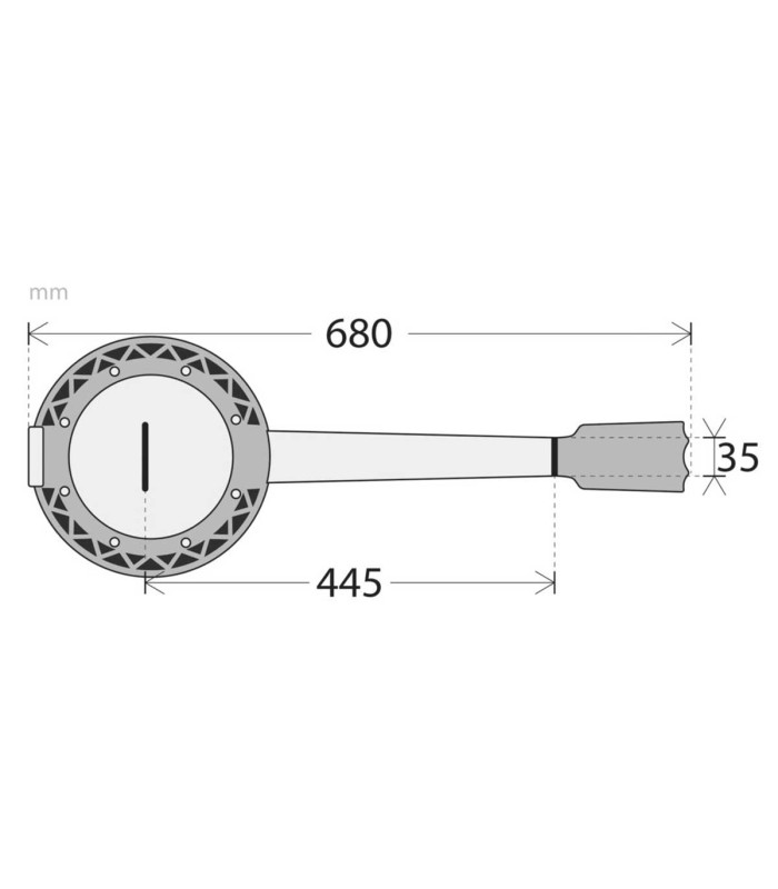Medidas do ukulele Banjo APC modelo UKU BJ100 T