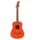 Guitarra acústica Fender modelo Redondo Mini com tampo em spruce e com acabamento em Fiesta red (vermelho)