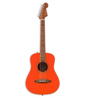 Acoustic guitar Fender model Redondo Mini with spruce top and Fiesta red finish