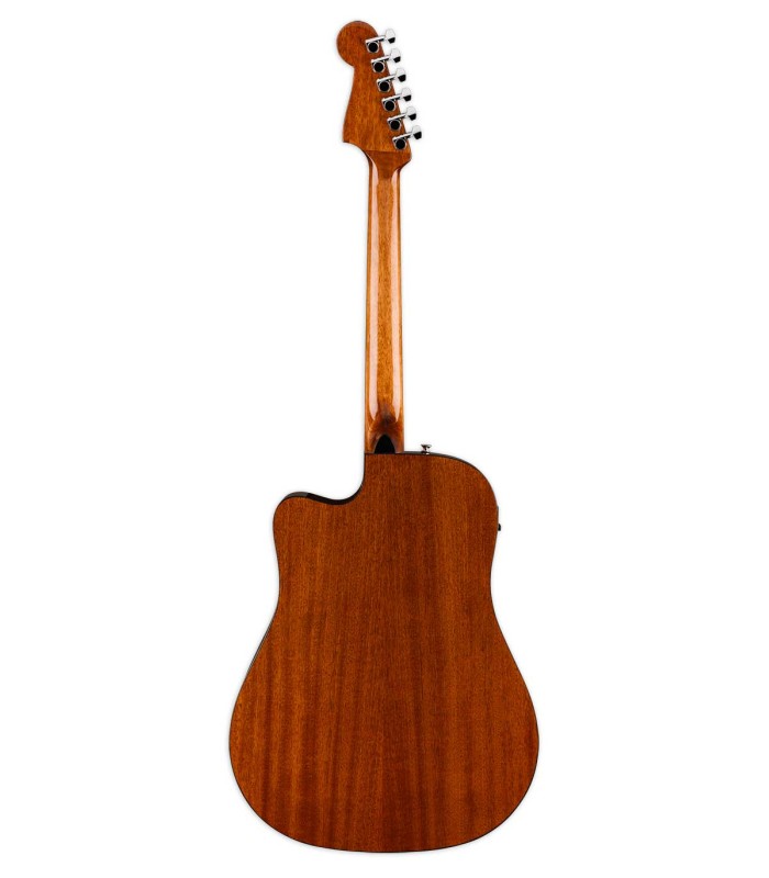 Fundo e ilhargas em sapele da guitarra eletroacústica Fender modelo California Standard Redondo CE Nat