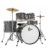 Gretsch Renegade 5-Piece Drum Set with cymbals and hardware in grey sparkle color