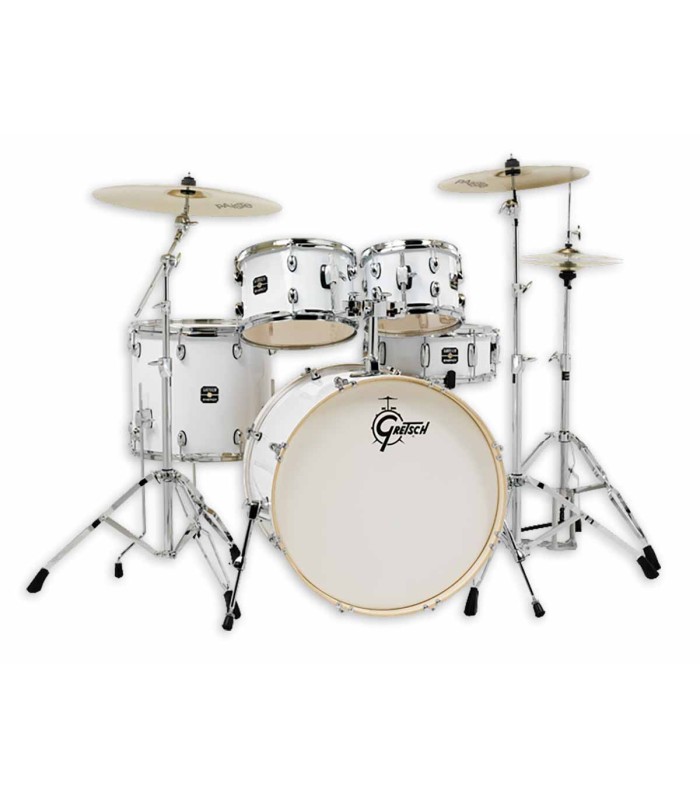 Gretsch Energy 5-Piece Drum Set with Cymbals and Hardware in color White