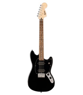 Guitarra Elétrica Fender modelo Squier Sonic Mustang LRL Black com captadores Humbucker de cerâmica