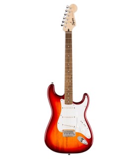 Guitarra elétrica Fender modelo Squier Sonic Strat IL na cor Sienna Sunburst e com captadores Single-Coil, cerâmica