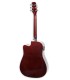 Fondo y aros en tília de la guitarra electroacústica Beckman modelo BKM/DCE-TGB Tigerburst