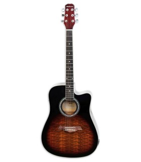 Guitarra eletroacústica Beckman modelo BKM/DCE-TGB com tampo em  tília acabamento Tigerburst