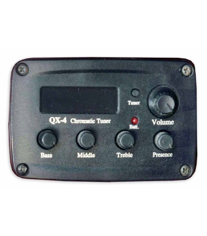 Preamplificador da guitarra eletroacústica Beckman modelo BKM/DCE-TGB Tigerburst com afinador integrado