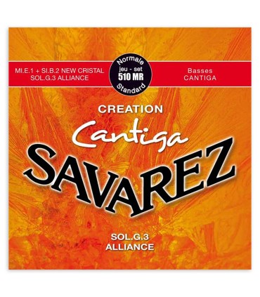 String set Savarez model 510 MR Cantiga of medium tension for classical guitar - Package Cover