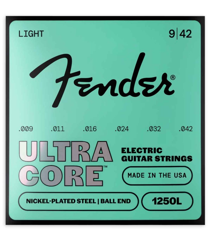 String set Fender model 1250L Nickel Plated Steel Ultracore of 009-042 gauge for electric guitar