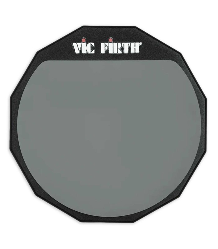 Lado com borracha cinzenta macia do pad de estudo Vic Firth modelo VFPAD12