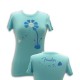 T shirt Fender Azul Pick Petal Mujer Size XL