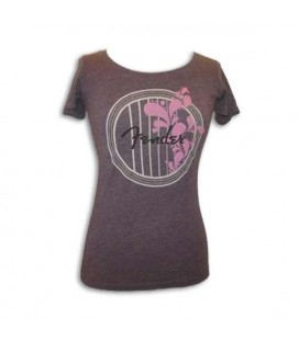 Camiseta Fender Bordeaux Soundhole Señora Size XL