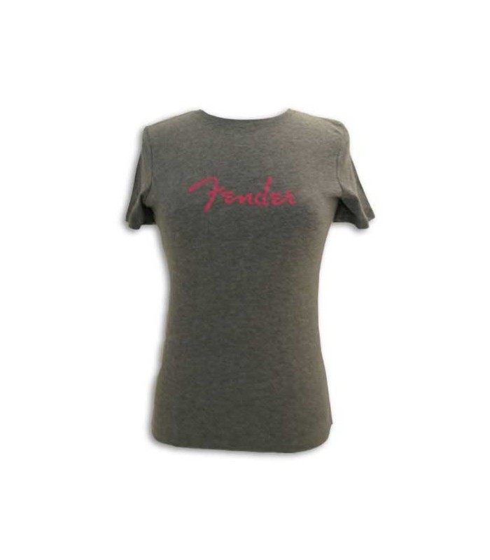 Fender T shirt Gray with Logo Lady Size L