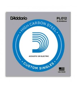 Corda Daddário PL012 Mi agudo para Guitarra Elétrica ou Acústica Aço
