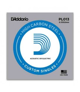 Individual String DAddario PL013 Steel for Electric or Acoustic Guitar