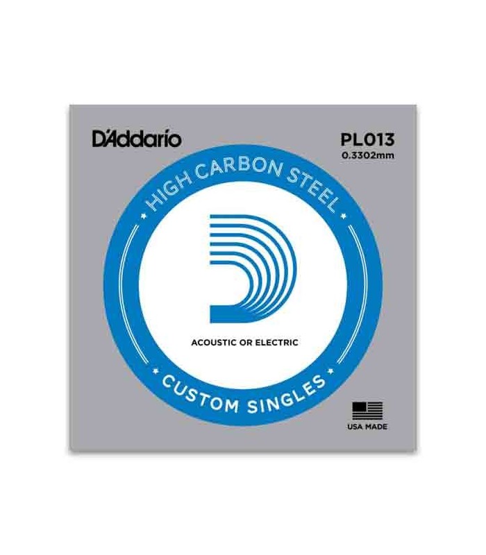 Cuerda Suelta DAddario PL013 para Guitarra Eléctrica o Acústica Acero