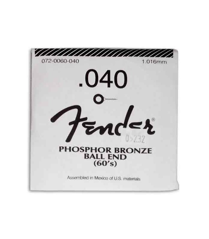 Corda Individual Fender Guitarra Acústica Bronze 040W