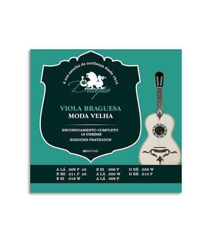 Package of strings Dragão 001 for viola braguesa moda velha tuning