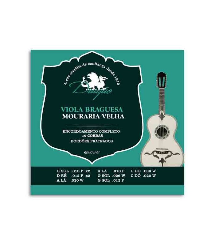 String Set Dragão 002 Mouraria Velha 10 Strings Viola Braguesa