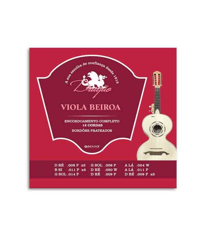 Jogo de Cordas Dragão 007 para Viola Beiroa 12 Cordas