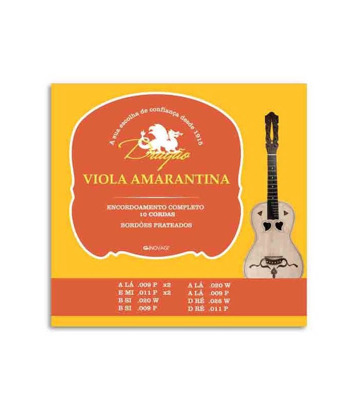 Dragão 10 Strings Viola Amarantina String Set 013