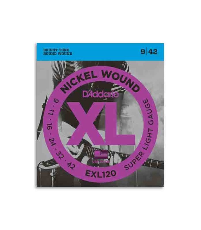 Foto de la embalage de las cuerdas D'Addario EXL120