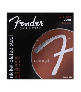 Jogo de Cordas Fender 250R para Guitarra Eletrica Nickel Plated Steel 010