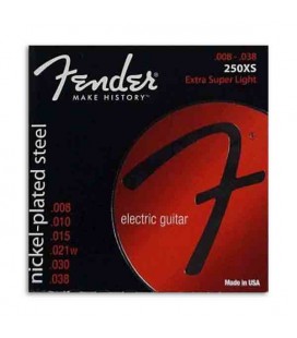 Jogo de Cordas Fender 250XS para Guitarra Eletrica Nickel Plated Steel 008 038
