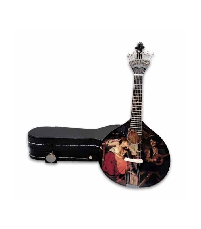 Miniatura CNM 519 Guitarra Portuguesa con Estuche Fado José Malhoa