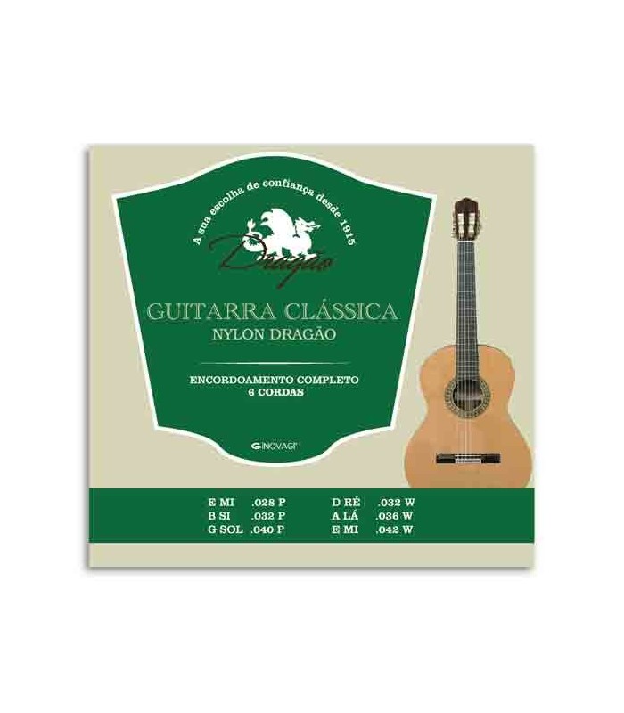 Juego de Cuerdas Dragão 026 para Guitarra Clásica Nilón