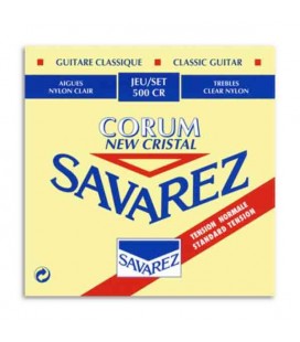 Jogo de Cordas Savarez 500 CR para Guitarra Clássica Corum New Cristal Md Tensão