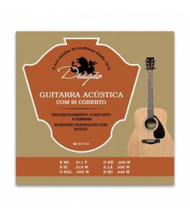 Juego de Cuerdas Dragão 021 para Guitarra Clásica Acero Superior Si Bordón Botón