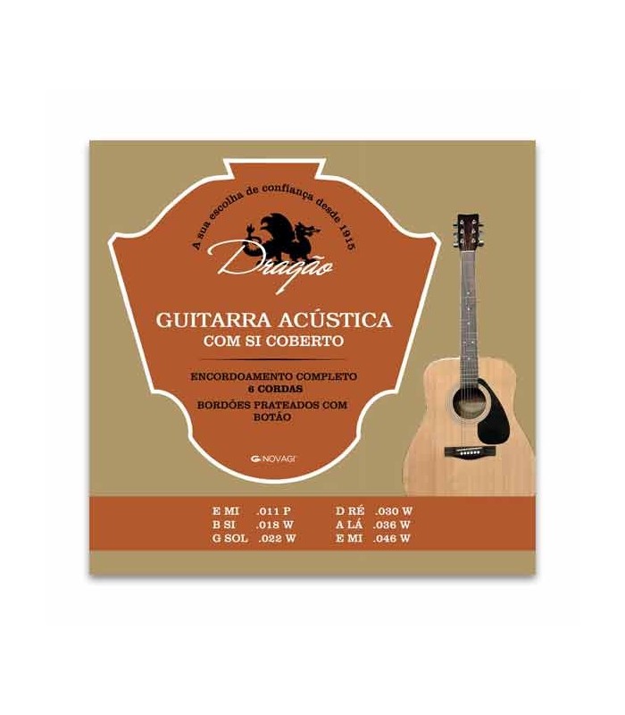Juego de Cuerdas Dragão 021 para Guitarra Clásica Acero Superior Si Bordón Botón