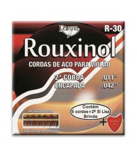 String Set Rouxinol R30 for Classical Guitar with Ball End and Covered B String