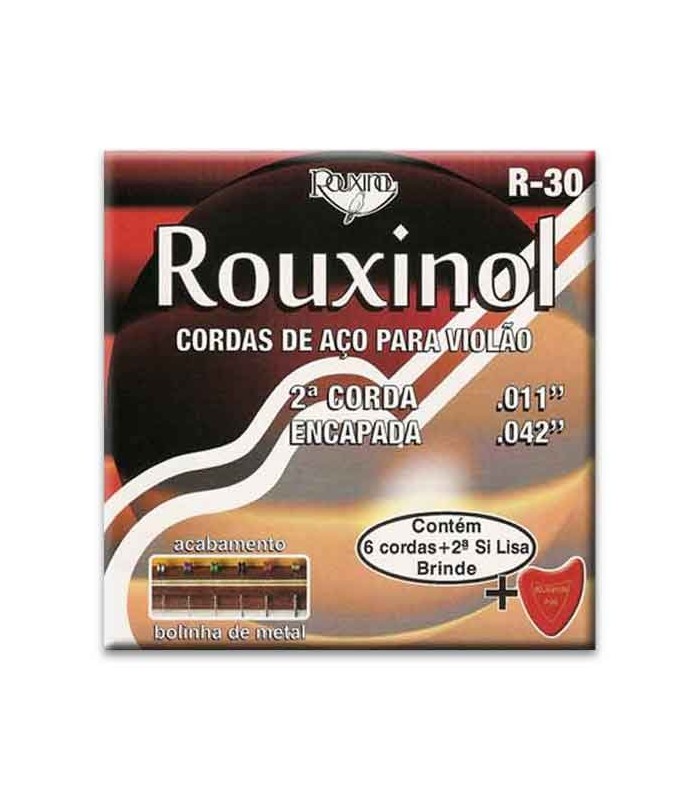 Rouxinol Classical Guitar String Set R30 with Ball End and Covered B String