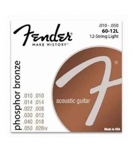 Jogo de Cordas Fender 60 12L para Guitarra Folk 12 Cordas Ph Brz