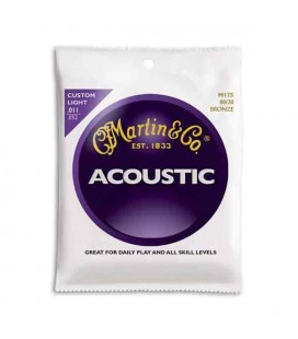 Juego de Cuerdas Martin M175 para Guitarra Folk Bronze 015