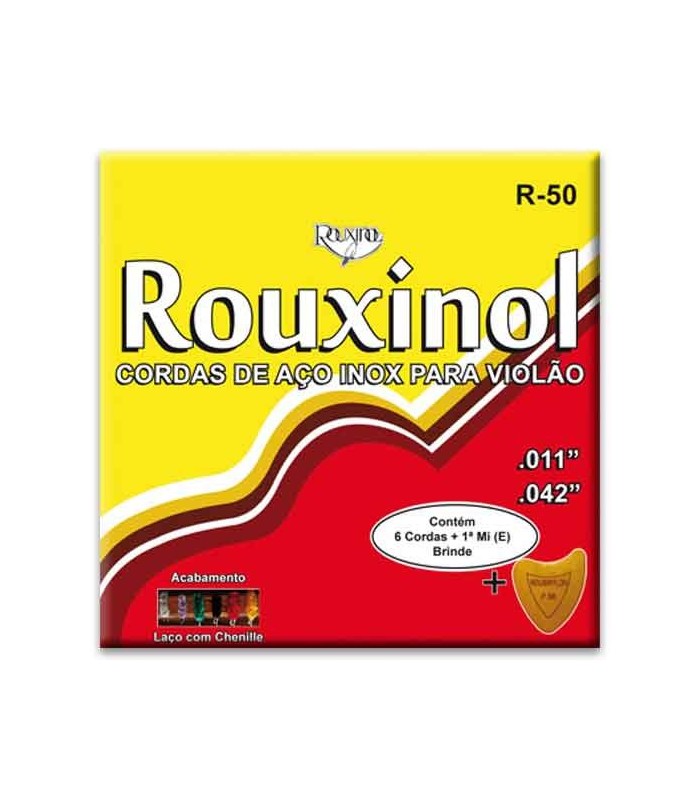 Rouxinol Acoustic Guitar String Set R50 Inox Steel Loop End
