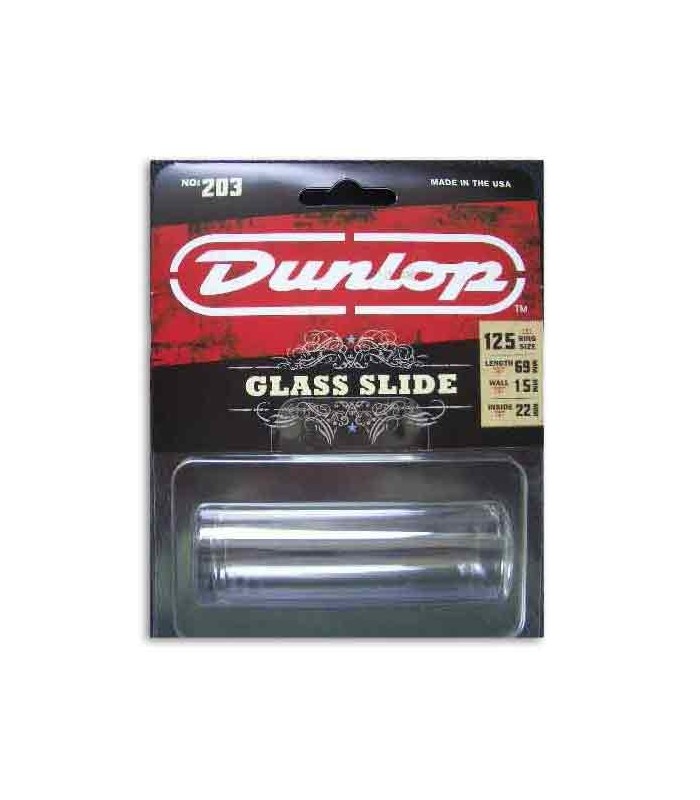 Slide Dunlop 203 para Guitarra Transparente Regular Large