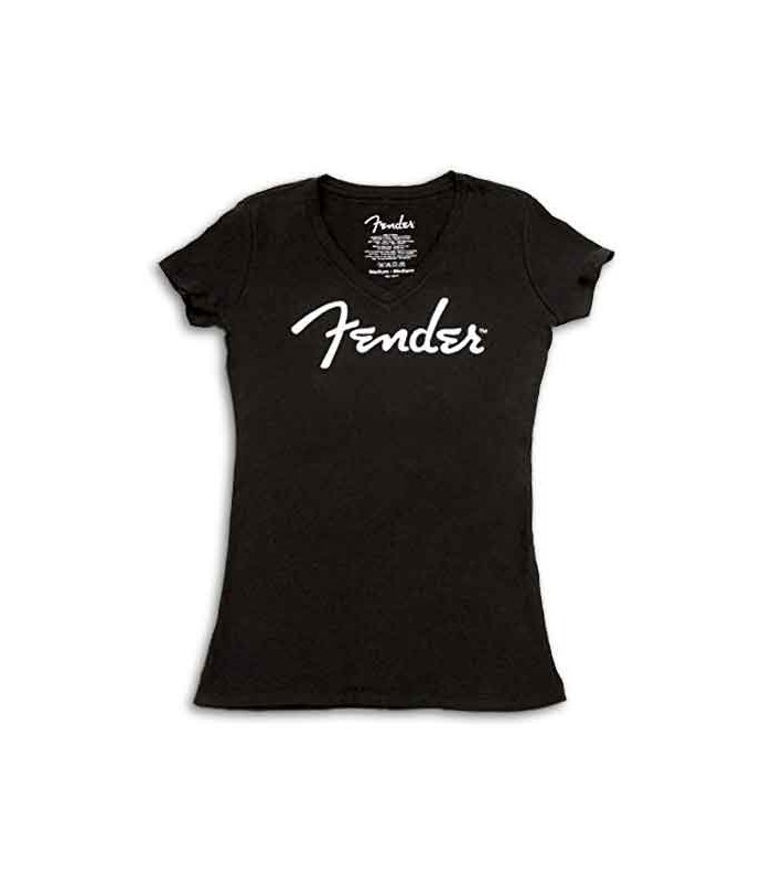 Fender T shirt Black Distressed Lady Size XL