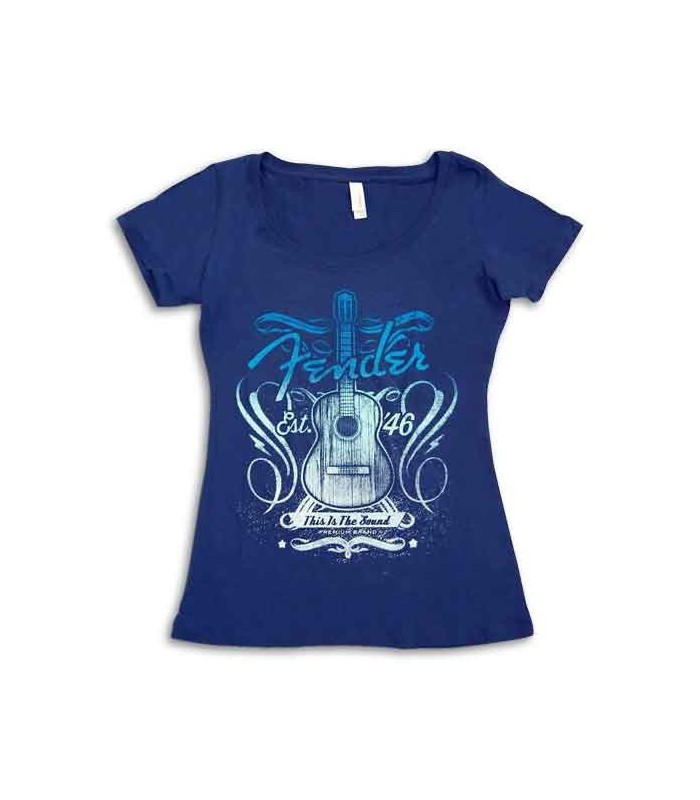 Camiseta Fender Navy This Is Sound Señora Tamaño L