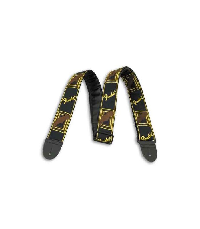 Fender Guitar Strap Black Yellow Brown