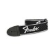 Correa Fender para Guitarra Negra con Logo Blanco
